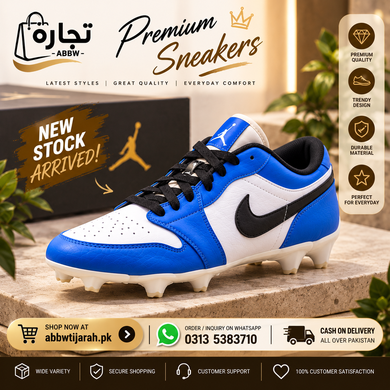 Nike Blue & White Football Cleats – Preloved | US 10.5 image 2