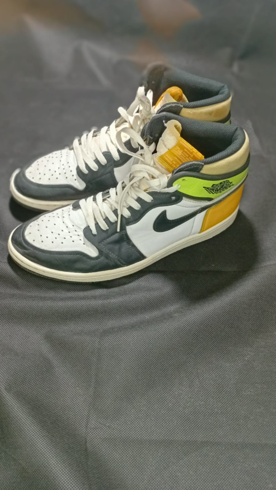 Nike Black, White & Volt High-Top Sneakers image 2